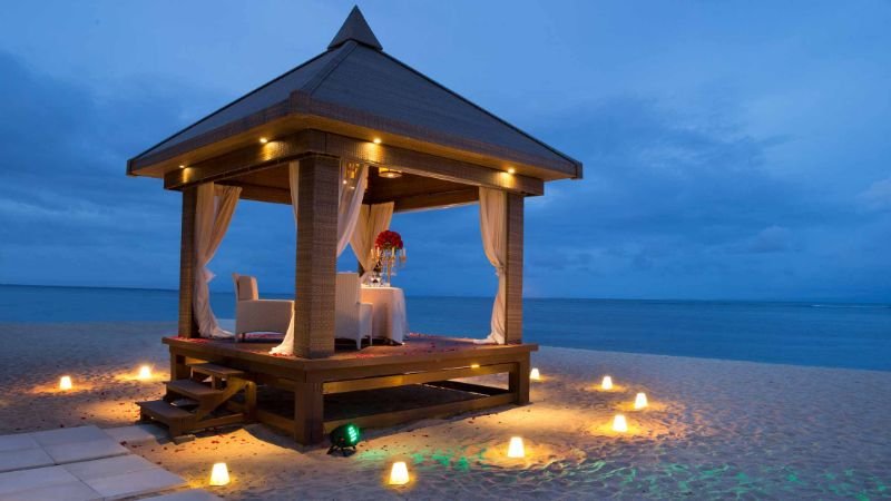 Romantic dinner at The Royal Santrian Luxury Beach Villas Bali