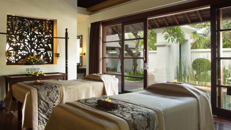 The spa room at The Royal Santrian Luxury Beach Villas Bali Spa room