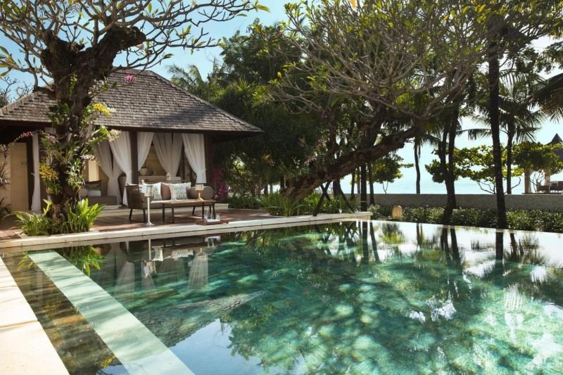 Private swimming pool at The Royal Santrian Luxury Beach Villas Bali Private swimming pool at The Royal Santrian Luxury Beach Villas Bali